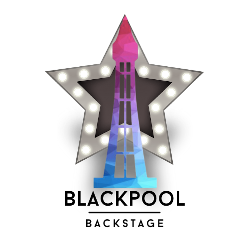 Logo design with a star and the Blackpool Tower.