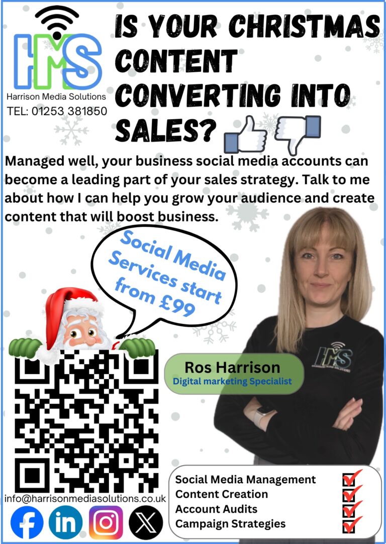 Advert for Harrison Media Solutions with clear images and text.