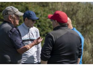 Content Creation: A picture of a golf event that was taken for social media.